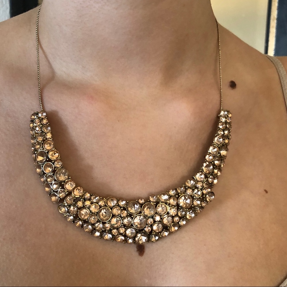 metal stone statement necklace - Picture 2 of 2